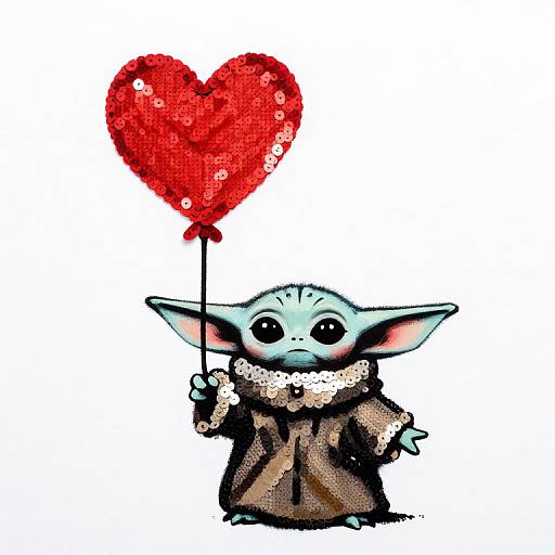 Banksy Style Baby Yoda Graffiti