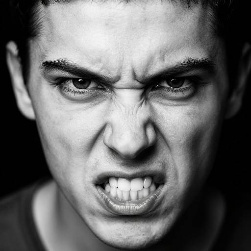 Dramatic Black and White Emotional Portrait