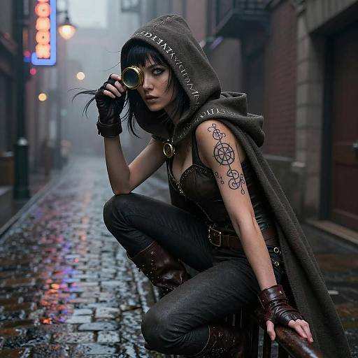 Mystic Urban Investigator in Rabbit Cloak