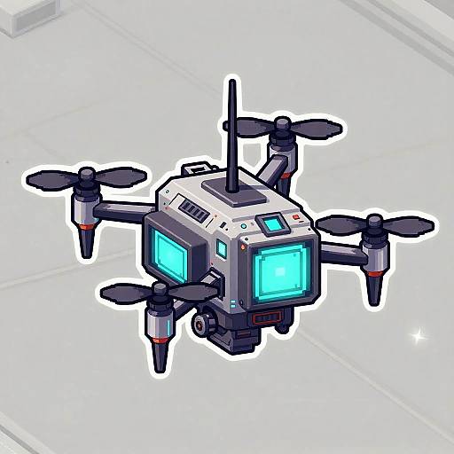 Futuristic 2D Drone Turret Sprite