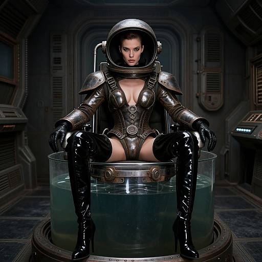 Galactic Soldier in Futuristic Suit