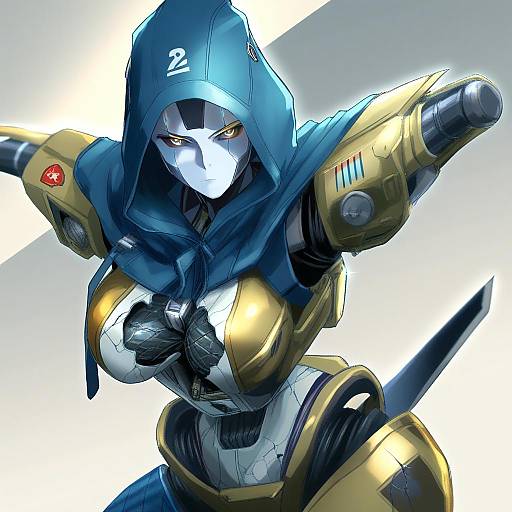 Illustration of Ash (titanfall 2), apex legends in the style of Yagisaka seto