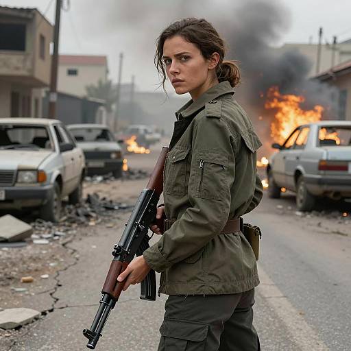 Cinematic Portrait of a Resilient Warrior