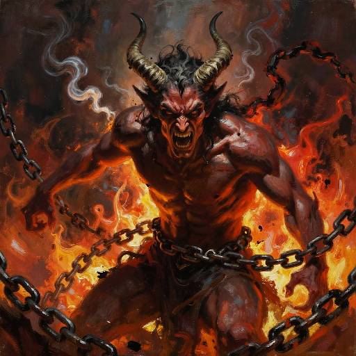Furious Satan Breaking Chains