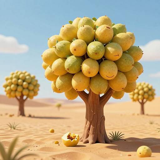 Dream-Fruit Trees in Desert