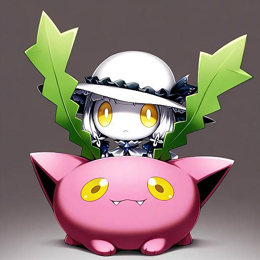 Illustration of Hoppip, pokemon in the style of Kazetto