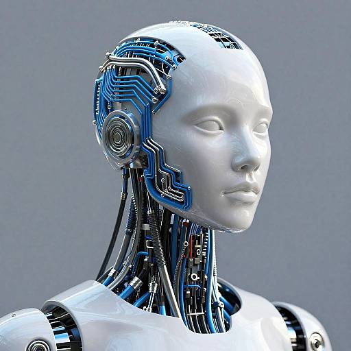 Futuristic Humanoid Robot Portrait