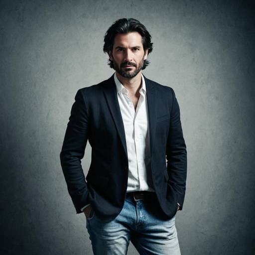 Stylish Man in Blazer and Jeans
