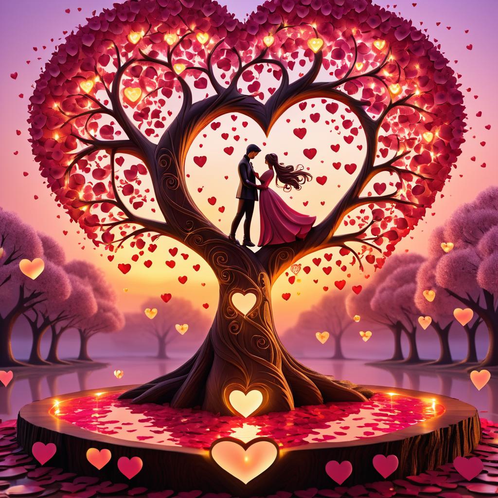 Romantic Valentine's Day Fantasy Illustration