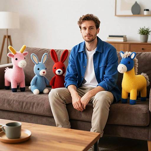 Casual Portrait in Vibrant Living Room