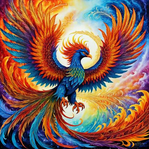 Fantasy Mythical Phoenix Soaring