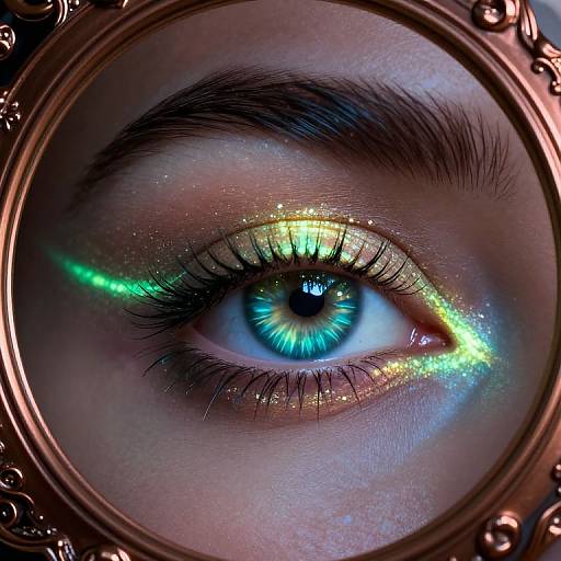 Glowing Macro Eye Cinematic Close-Up