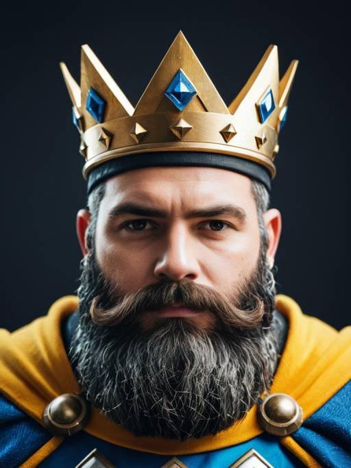 Man in Clash Royale King Costume