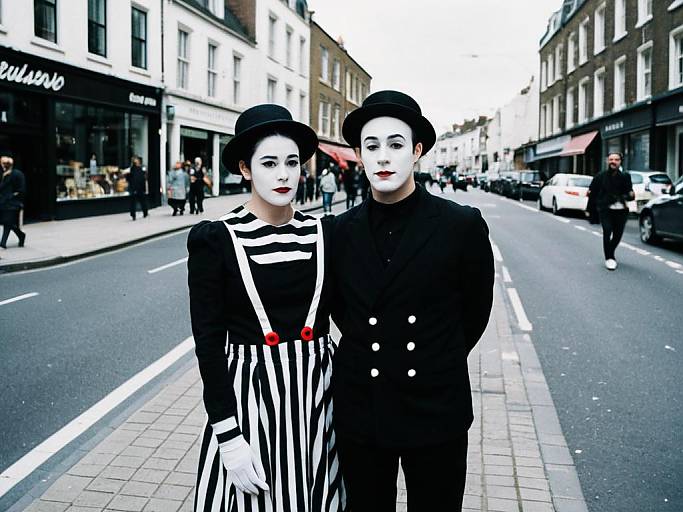 Mime Fancy Dress Face Swap