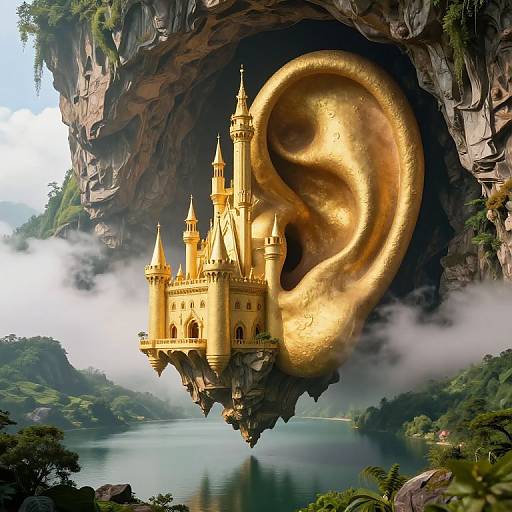 Majestic Golden Castle in Cavernous Ear