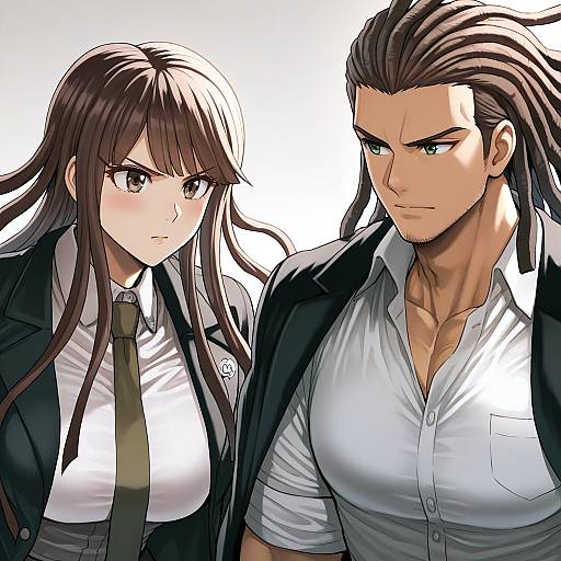 Illustration of Hagakure yasuhiro, danganronpa (series) in the style of Pepe (jonasan)