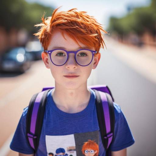 Blurry Portrait of a Boy Outdoors
