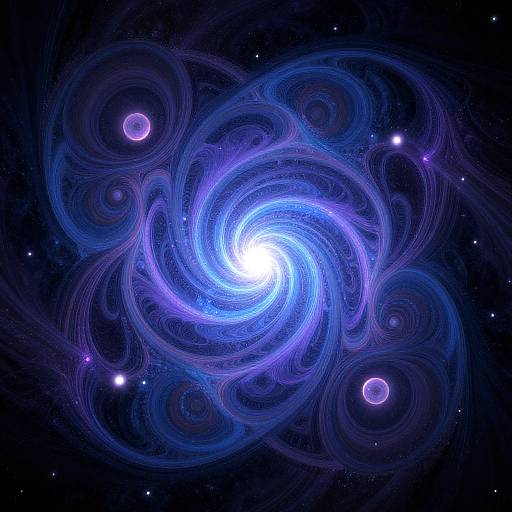 Vibrant Cosmic Abstract Fractal Art
