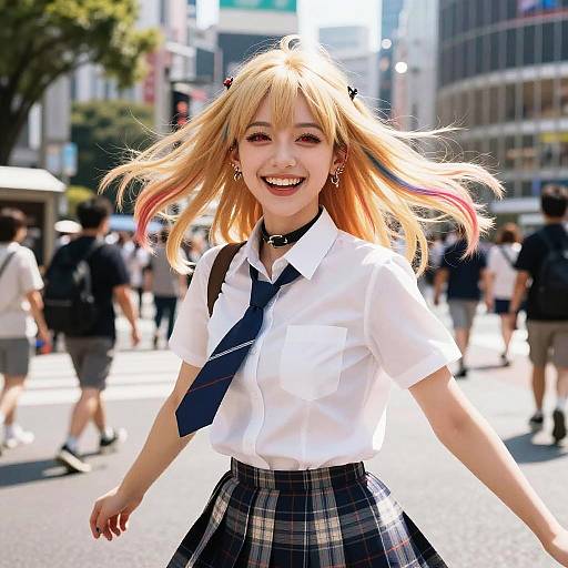 Dynamic Photorealistic Teenage Fashion Model