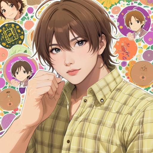 Illustration of Amagase touma, idolmaster in the style of Booota