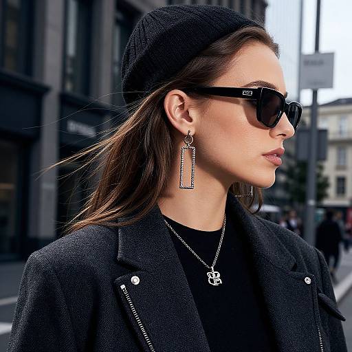 Streetwear Accessories on Fashionable European Woman