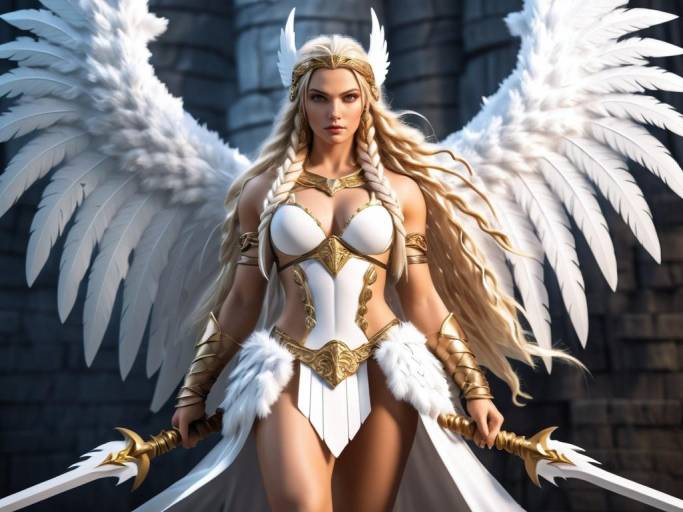 Confident Barbarian Goddess Warrior Portrait