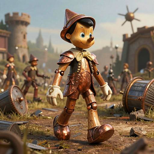 Copper Pinocchio Knight on Battlefield