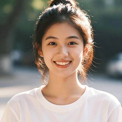 Stunning Close-Up of a Young Woman