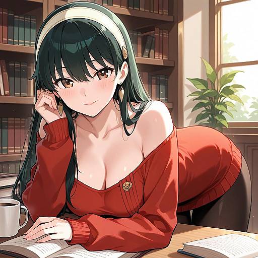 Yor Briar Cozy Library Coffee Portrait