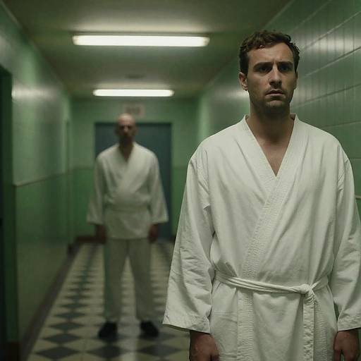 Mysterious Hallway Encounter in Green