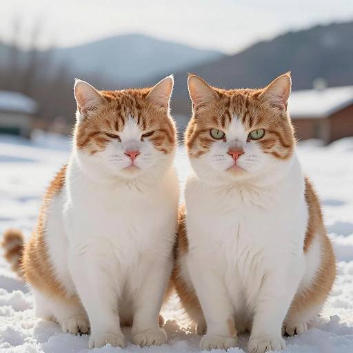 Charming Cats in Winter Wonderland