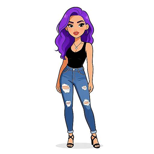 Stylish Woman in Casual Streetwear