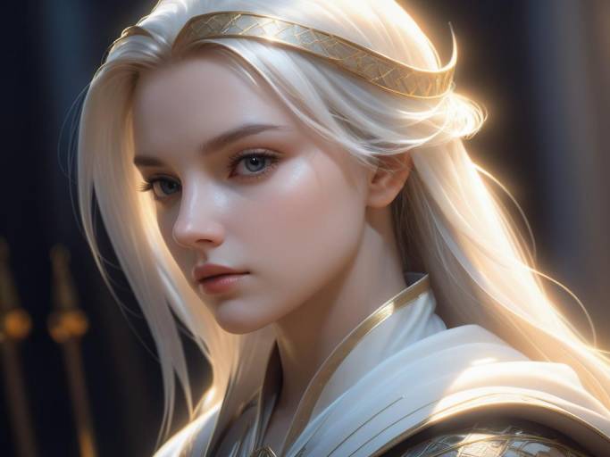 Ethereal Portrait of a Female Cleric