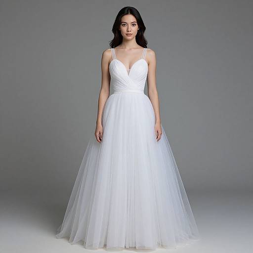 Realistic Tulle Wedding Dress Portrait