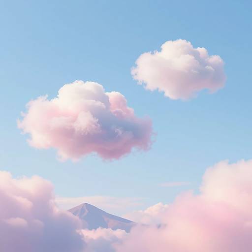 Whimsical Pastel Clouds Dancing