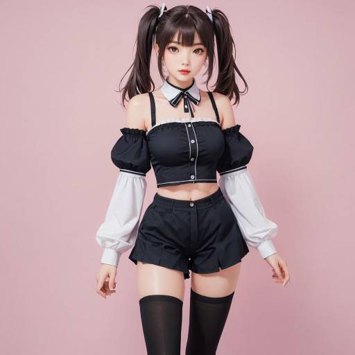 Bold Portrait of a Girl in Thighhighs