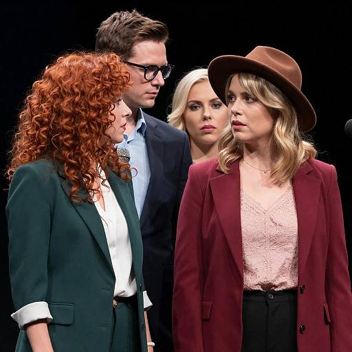 Dynamic Stage Moment with Four Performers