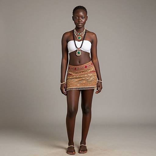 Nubian Costume Full Body Portrait