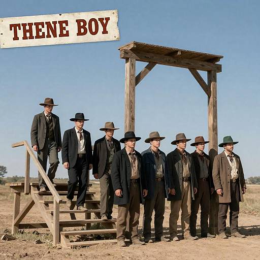 Classic Western Film Scene Photography