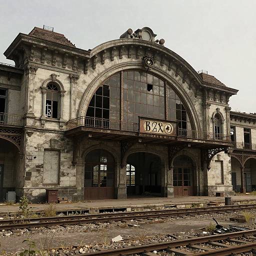 Steampunk Urbex Railway Station Rendering