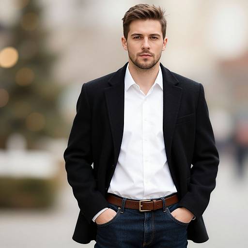 Man in Christmas Dinner Outfit