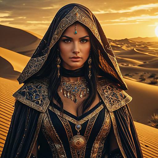 Desert Sorceress in Ornate Outfit