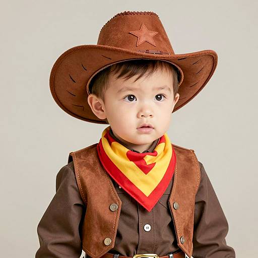 Toddler in Sheriff Cowboy Costume
