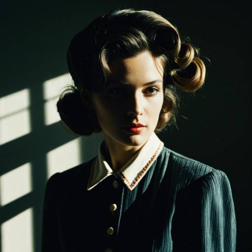 Vintage Van Dyke Hairstyle in Art Hall