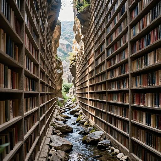 Surreal Towering Library Canyon