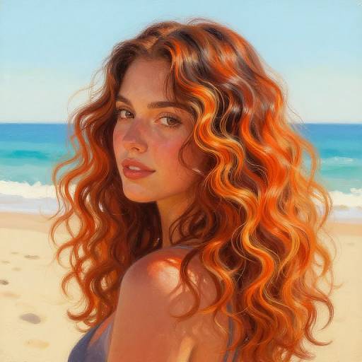 Sunlit Spanish Style Wavy Hair