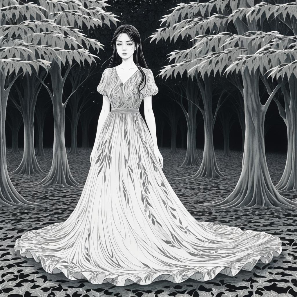 Forlorn Woman in a Haunted Park