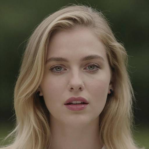 Close-Up Portrait of a Blonde Woman