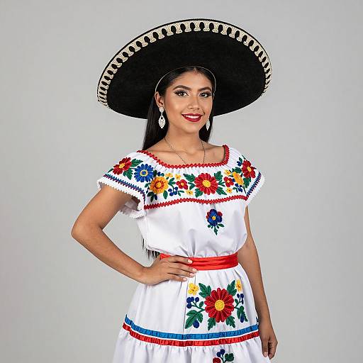 Vibrant Mexican Fiesta Dress Portrait