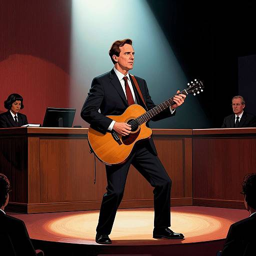 Saul Goodman Guitar Courtroom Scene